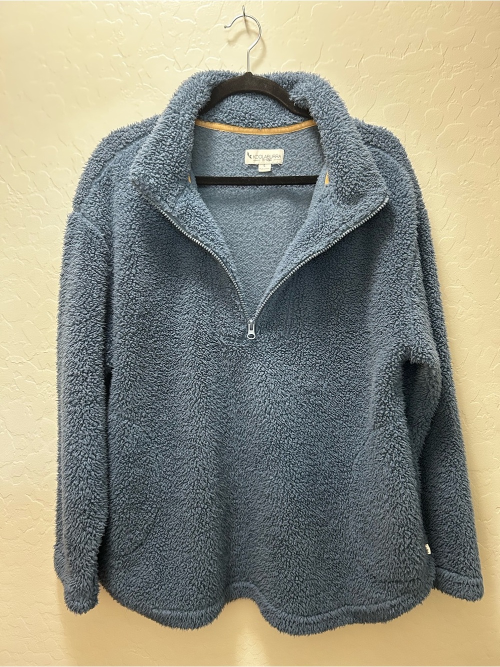 Koolaburra by UGG Cozy Sherpa 1/4 Zip Pullover Blue